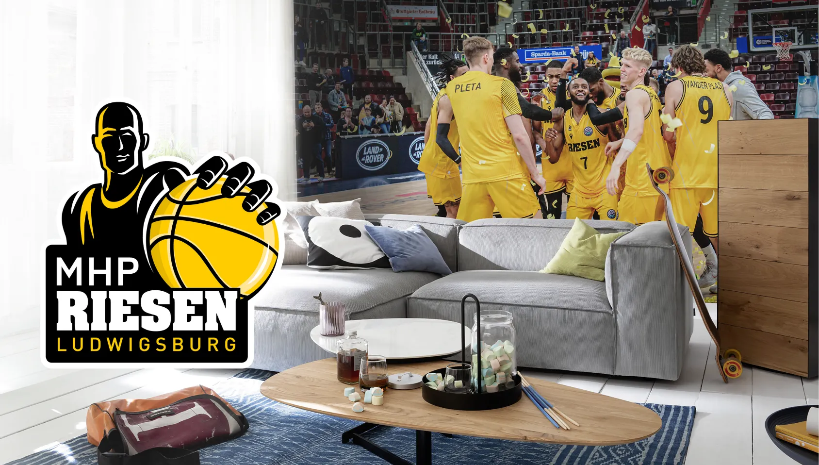 Riesen Basketball Spieler
